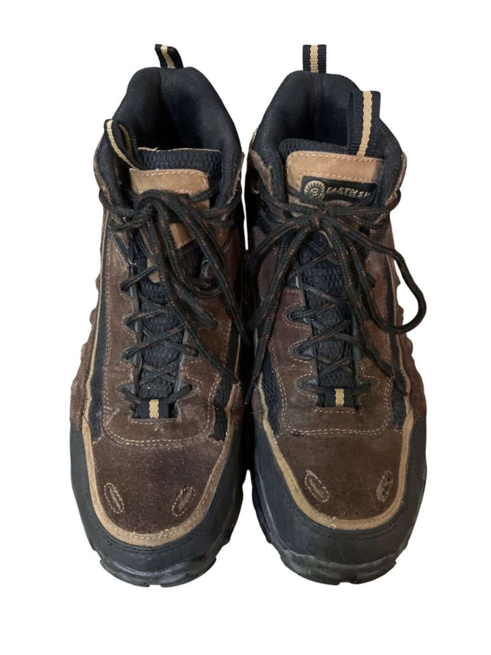 Earth Shoes Border Mens 12 Brown Black Leather Waterproof Hiking Boots 574976 Us - Picture 2 of 14